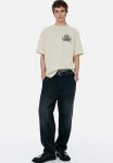 Loose Fit Printed T-Shirt - Light Beige Riddance