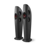 Kef Blade Two Meta Floorstanding Speakers Charcoal Grey red