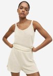 Knitted Pull-on Shorts - White