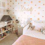 Smudge Dot Wall Stickers - Metallic Rose Gold