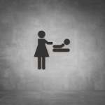 Baby Changing Sign D04 - Black - Powder Coated Aluminum