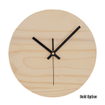 Quinn Wall Clock In Pine - 300MM Dia Cotton White Bold Black Second Hand