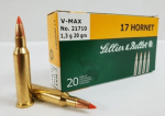 S&b 17 Hornet 20G V-max 20 Ammo