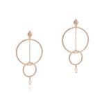 Celestial Compas Earrings - 18KT Rose Gold Vermeil