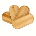Elegant Bamboo Oval Tray: Perfect For Bathroom Kitchen Or Dining Room - Wooden Storage And Decorative Accessories Bamboo Cup Coa