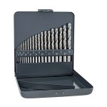 Alpen Pro KM19 Hss G 1 10 X 0.5 Mm Metal Case 135 Split Pnt Set 19 Pcs ALP110311100 - Pro