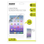 Port Connect Universal Screen Protector For 11 Tablets Twin Pack Clear