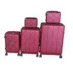 Smte Burgundy Hardshell Luggage Set With Spinner Wheels And Tsa Locks 5-PIECE With Keychain