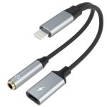 Iphone Lightning To 3.5MM Headphone Jack And Charger Adapter - 2 In 1 3.5MM Aux Audio Jack + Lightning Charging Dongle Splitter