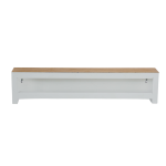 Single Towel Rail - White Solid Oak