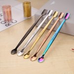 17CM Stainless Steel Craft Spoons For Taking Out Glitter Embossing Powders Sequins To Cards Resin Mold Epoxy Jewelry Making Tool