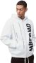 - Men's Worldwide Text Zip Through Hoodie - White