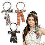 Matuff 3 Pcs Knotted Headbands For Women - Adjustable Bow Hairband Boho Fashion Hair Accessories Criss Cross Non Slip Head Wraps
