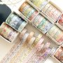 Floral Washi Tape Set 5 Rolls - Easy-Tear & No-Residue Decorative Stickers For Journals Planners And Party Decor