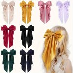 1PC Elegant Retro Versatile Long Ribbon Hair Bow For Women And Girls Casual Leisure Hair Accessories Valentine's Day Gift Photo