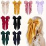 1PC Elegant Retro Versatile Long Ribbon Hair Bow For Women And Girls Casual Leisure Hair Accessories Valentine's Day Gift Photo Props