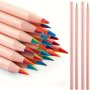 12PCS Rainbow Multicolor Wooden Pencils - Hb Water Soluble Personalized 7-IN-1 Color Lead Ideal For Art Drawing Coloring - Suitable For Family & School