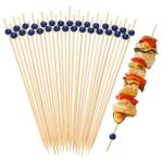 M Meterxity 100-PACK Cocktail Picks 8 Inch Long Bamboo Fancy Toothpicks For Barbecue charcuterie Boards drinks fruit party Suppl