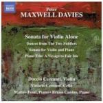 Peter Maxwell Davies: Sonata For Violin Alone ... Cd