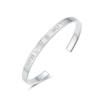 Lovella Cz Bangle Stainless Steel Cuff Bangle Size Length: 16.5CM : 7-14 Days