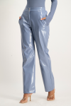 Miya Vinyl Straight Leg Pant - Blue - S