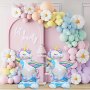 2 Pcs Large Unicorn Balloons 63.5CM Self-sealing Aluminum Film For Birthday And Summer Parties Mythical Themed Decoration Suitable For Ages 14+