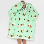Adults Avocado Oversized Plush Blanket Hoodie