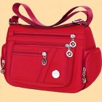 Nylon Casual Waist Pack With Tassel Detail Lightweight Travel Shoulder Bag With Adjustable Strap Zipper Closure And Polyester Li