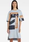G-star Raw Printed Gr Loose Dress 12 Sl - Dk Ice
