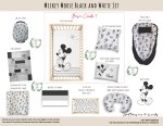 Cot Duvet Bedding Mickey Mouse Black And White Set