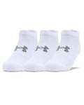 Adult Ua Training Cotton No Show Socks 3-PACK - WHITE-100 XL