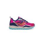 Saucony Girl's Peregrine 12 - Navy pink turquois - UK3