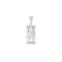 Silver Cz Baguette Pendant PE-986
