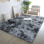 1PC Ultra Plush Soft Area Rugs For Bedroom Living Room Luxury Tie-dyed Plush Fluffy Bedside Rug Washable Shag Furry Carpet Non S