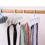 5-LOOP Plastic Belt Hanger - Versatile Storage For Scarves Ties & Belts Space-saving Organizer For Closet And Bedroom