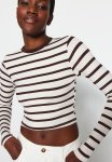 Brown Striped Premium Blouse - Brown