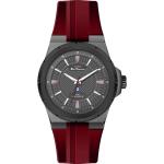 Ben Sherman Mens Gunmetal Watch With Grey Dial And Burgundy Silicone Strap