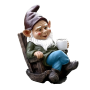 Gnome Dwarf Rocking Chair Ornament Resin Outdoor Garden Decoration
