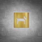 Dogs Allowed Sign - Brushed Brass