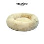 Cream Short-fur Velvet Veloudo Large 90CM Iremia Dog Bed