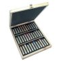 Set Of Oil Pastels - Wooden Box 36 Large Assorted