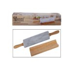 Rolling Pin Marble Wooden Stand