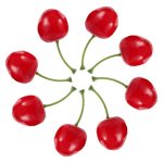 Trlreq Pack Of 25 Decorative Fruit Cherries Artificial Lifelike Simulation Cherries Cherry Fake Fruit Model For Party Decor Home