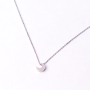 Half Moon Silver Pendant Necklace - Silver