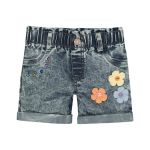 Younger Girl Flower Denim Short