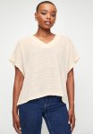 Edit Laundered V-neck Boxy Shell - Ecru