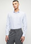 Superbalist Easycare Slim Fit Stripe Casual Shirt - White blue