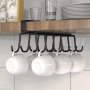 Space-saving Double-row Iron Hook Rack - Easy Install Rust-resistant Metal Organizer For Kitchen Bathroom & Bedroom