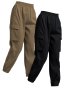Solid Jogger Cargo Pants 2 Pack Casual Flap Pocket Elastic Waist Pants Women's Clothing
