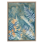 Botany Blue 7 Art Print - A2 Framed Canvas With Natural Wood Frame